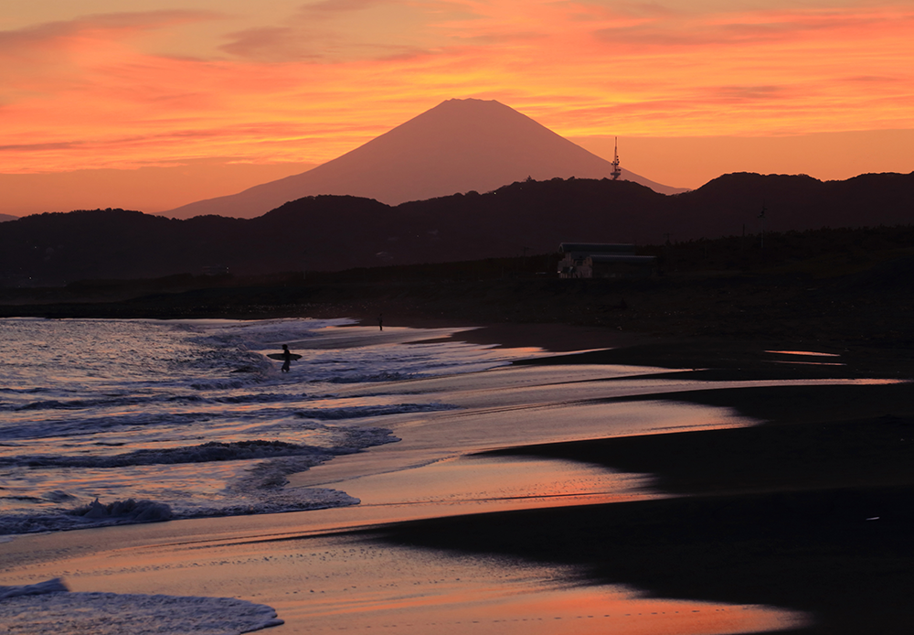 平塚砂丘の夕映え