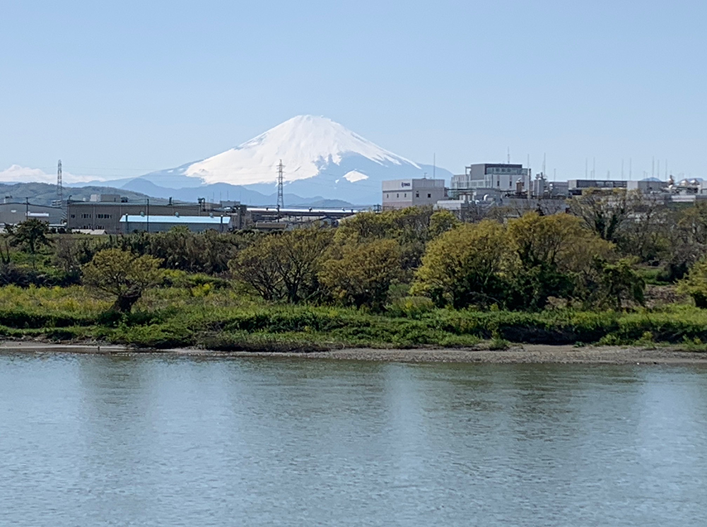 金目川と観音堂